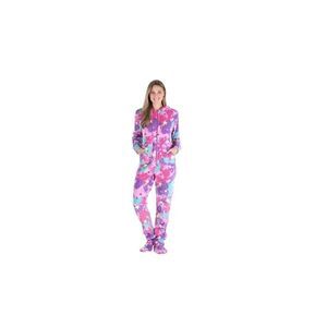 Watercolor Magic Footed Onesie Pajama Hooded Women small